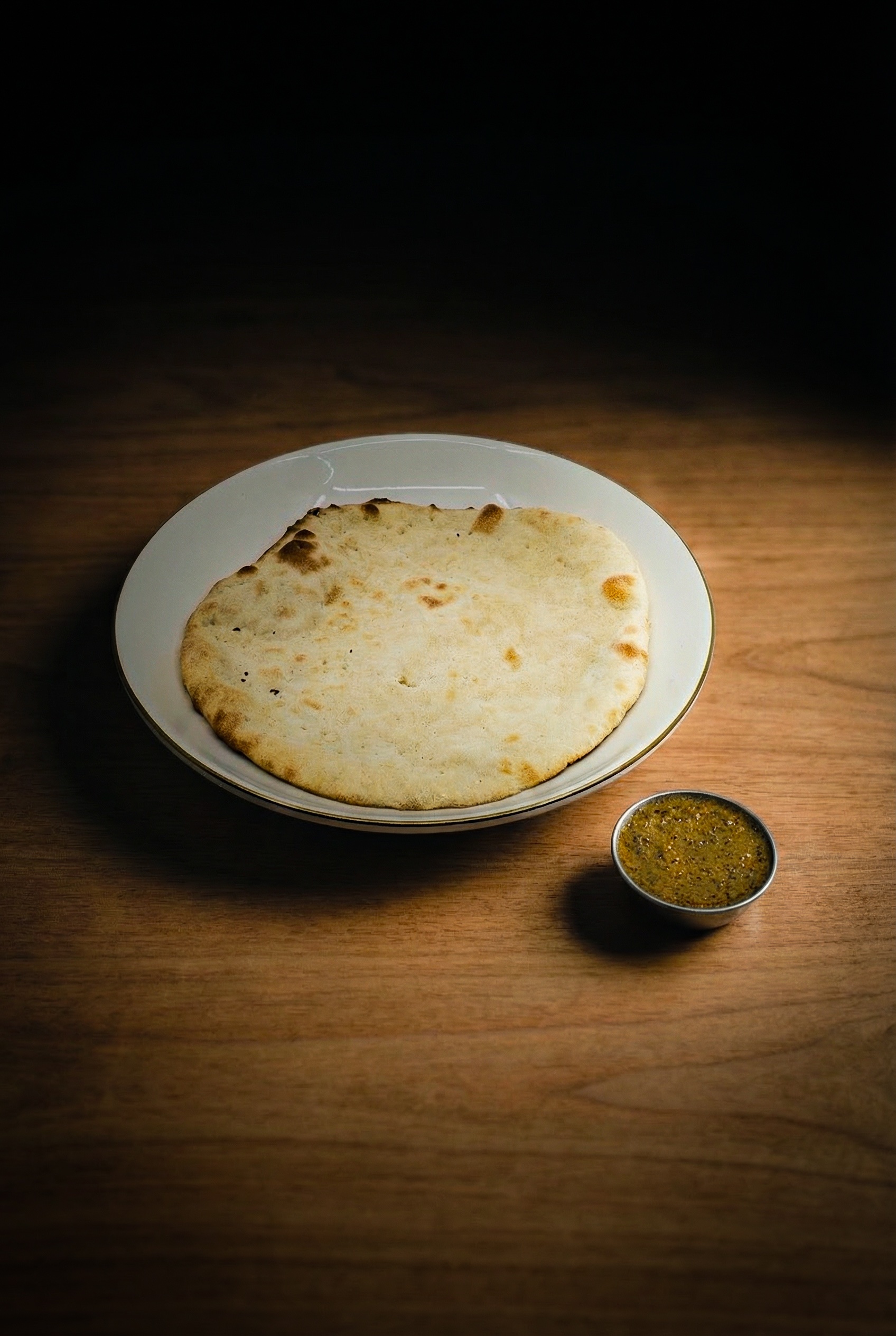 BAHRAINI FLAT BREAD & BLACK LIME BUTTER
